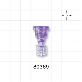 Tuohy Borst Adapter, Male Luer Spin Lock - 2 FR - 6 FR (0.026 inch - 0.083 inch, 0.66 mm - 2.11 mm) - 80369