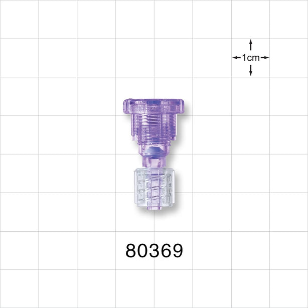 Tuohy Borst Adapter, Male Luer Spin Lock - 2 FR - 6 FR (0.026 inch - 0.083 inch, 0.66 mm - 2.11 mm) - 80369
