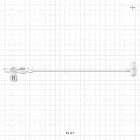 Hemostasis Valve with sideport line - 7 FR - 9 FR (0.091 inch - 0.118 inch, 2.3 mm - 3 mm); 9.5 inch Length (241.3 mm) - 80401