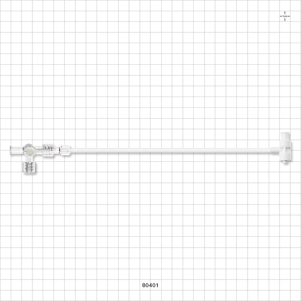 Hemostasis Valve with sideport line - 7 FR - 9 FR (0.091 inch - 0.118 inch, 2.3 mm - 3 mm); 9.5 inch Length (241.3 mm) - 80401