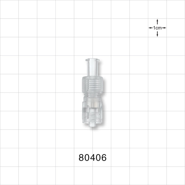 Tuohy Borst Adapter, Female Luer Lock, Male Luer Lock - 4 FR (0.052 inch, 1.35 mm) - 80406