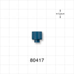 Tuohy Borst Adapter Cap, Blue - 0.144 inch Thru Hole (3.7 mm) - 80417
