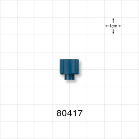 Tuohy Borst Adapter Cap, Blue - 0.144 inch Thru Hole (3.7 mm) - 80417