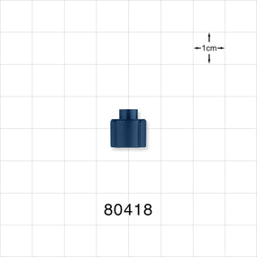 Tuohy Borst Adapter Cap, Blue - 0.078 inch Thru Hole (2 mm) - 80418