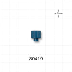 Tuohy Borst Adapter Cap, Blue - 0.12 inch Thru Hole (3 mm) - 80419