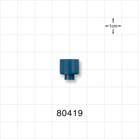Tuohy Borst Adapter Cap, Blue - 0.12 inch Thru Hole (3 mm) - 80419