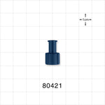 Tuohy Borst Adapter Cap, Female Luer Lock, Blue - 0.12 inch Thru Hole (3 mm) - 80421
