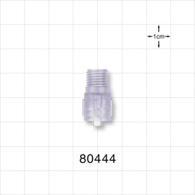 Tuohy Borst Adapter Body, Male Luer Lock, Radiation Grade - 0.12 inch Thru Hole (3 mm) - 80444