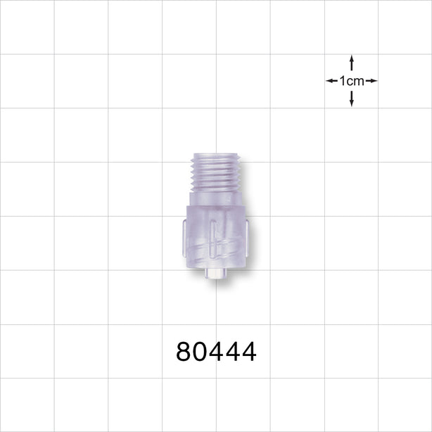 Tuohy Borst Adapter Body, Male Luer Lock, Radiation Grade - 0.12 inch Thru Hole (3 mm) - 80444