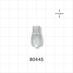 Tuohy Borst Adapter Body, Male Luer Lock - 0.12 inch Thru Hole (3 mm) - 80445