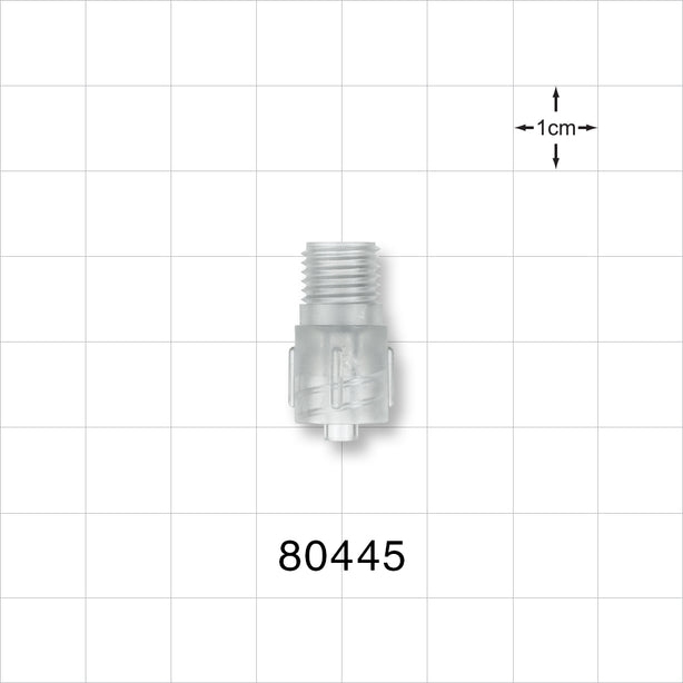 Tuohy Borst Adapter Body, Male Luer Lock - 0.12 inch Thru Hole (3 mm) - 80445