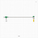 Extension Line, Hemostasis Valve with Male Luer Lock & Female Cap to 3-Way Stopcock & Male Luer Cap - 0 FR - 8 FR (0 inch - 0.105 inch, 0 mm - 2.7 mm); 10 inch Length (254 mm) - 80452