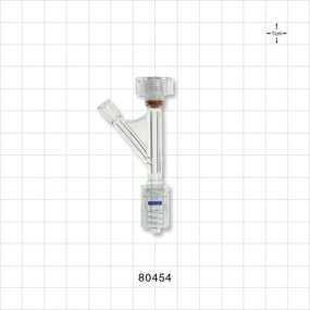 Hemostasis Valve Y Connector, Rotating Male Luer Lock, Female Luer Lock Sideport - 10 FR (0.13 inch, 3.3 mm) - 80454