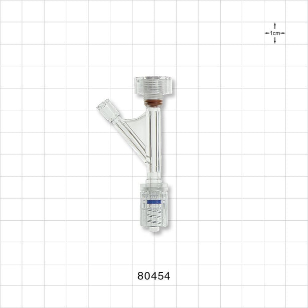 Hemostasis Valve Y Connector, Rotating Male Luer Lock, Female Luer Lock Sideport - 10 FR (0.13 inch, 3.3 mm) - 80454