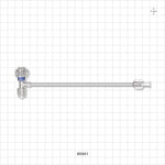Extension Line, Tuohy Borst Adapter with Swivel Male Luer Lock to Female Luer Lock and Male Luer Cap - 0 FR - 9 FR (0 inch - 0.118 inch, 0 mm - 3 mm); 6 inch Side Port (152 mm) - 80461