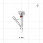 Hemostasis Valve Y Connector, Male Luer Slip, Female Luer Lock Sideport - 0 FR - 10 FR (0 inch - 0.13 inch, 0 mm - 3.3 mm) - 80462