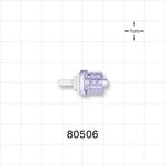 Check Valve, Barbed Inlet, Male Luer Lock Outlet - Fits 3/32 inch ID Tubing (0.094 inch, 2.38 mm); 0.087 psi CP - 80506