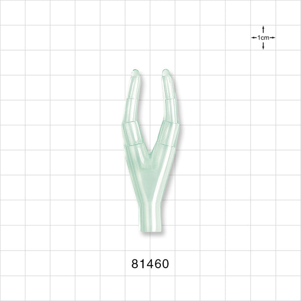Y Connector, Parallel, Reducer, Tubing Ports, Natural - Fits 3/32 inch (0.094 inch, 2.38 mm); 1/8 inch (0.125 inch, 3.18 mm); 3/16 inch (0.188 inch, 4.76 mm) OD Tubing; 1/4 inch (0.25 inch, 6.35 mm) ID - 81460