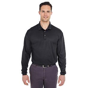 Broder Bros., Co. UltraClub Men's Cool & Dry Mesh Pique Polo Shirt 8210LS BLACK 3XL 1.0 Each-MDL-8210LSBLK3XL