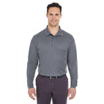 Ultraclub UltraClub Men's Cool & Dry Mesh Pique Polo Shirt 8210LS CHARCOAL L 1.0 Each-MDL-8210LSCHRL