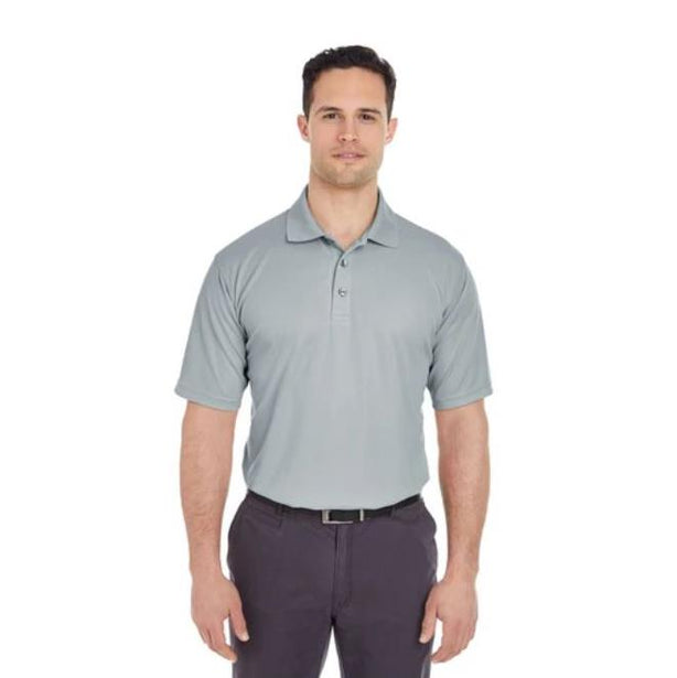 Ultraclub UltraClub Men's Cool & Dry Mesh Pique Polo Shirt 8210LS SILVER XL 1.0 Each-MDL-8210LSGRYXL