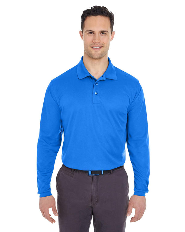 Ultraclub UltraClub Men's Cool & Dry Mesh Pique Polo Shirt 8210LS ROYAL M 1.0 Each-MDL-8210LSRYLM