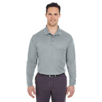 Ultraclub UltraClub Men's Cool & Dry Mesh Pique Polo Shirt 8210LS SILVER 2XL 1.0 Each-MDL-8210LSSLV2XL