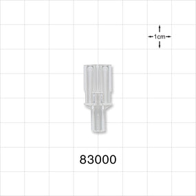 Y Connector, Parallel, Tubing Ports, Natural - 0.161 inch ID/0.217 inch OD (4.09 mm/5.51 mm) - 83000