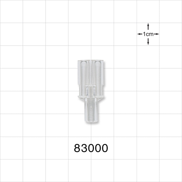 Y Connector, Parallel, Tubing Ports, Natural - 0.161 inch ID/0.217 inch OD (4.09 mm/5.51 mm) - 83000