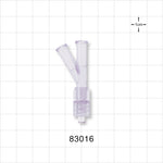 Y Connector, 2 Female Luer Locks, Male Luer w/Spin Lock, Clear -  - 83016
