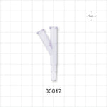 Y Connector 2 Female Luer Locks, Male Luer Slip, Clear -  - 83017