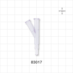 Y Connector 2 Female Luer Locks, Male Luer Slip, Clear -  - 83017