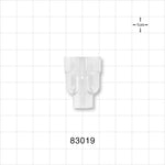 Y Connector, Parallel, Tubing Ports, Natural - 0.355 inch ID (9.02 mm); 1/4 inch Thru Hole (0.25 inch, 6.35 mm) 0.079 inch ID (2.01 mm) - 83019
