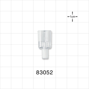 Y Connector, Parallel, Tubing Ports, Clear - 0.142 inch - 0.158 inch ID (3.61 mm - 4.01 mm) - 83052