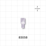 Y Connector, Parallel, Tubing Ports, Clear - 0.078 inch ID (1.98 mm) - 83058