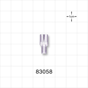 Y Connector, Parallel, Tubing Ports, Clear - 0.078 inch ID (1.98 mm) - 83058