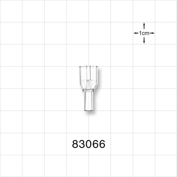 Y Connector, Parallel, Tubing Ports, Clear - 0.113 inch - 0.118 inch ID (2.87 mm - 3 mm) - 83066
