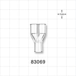 Y Connector, Parallel, Tubing Ports, Clear - 0.25 inch - 0.258 inch ID (6.3 mm - 6.55 mm) - 83069
