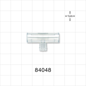 T Connector, Female Luer Lock, Tubing Ports - Fits 0.268 inch OD Tubing (6.8 mm) - 84048