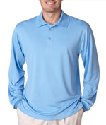 ULTRACLUB UltraClub Men's Cool and Dry Long-Sleeved Performance Polo 8405LS 1 Each - MDL-8405LSCBL3XL