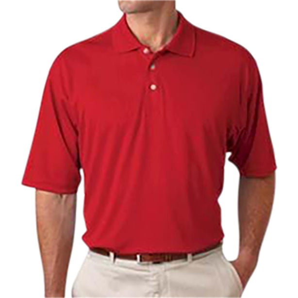 Ultraclub Men's Short-Sleeve Cool and Dry Sport Polo Shirt - 8405REDS