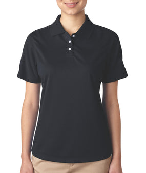 Ultraclub Women's Cool and Dry Sport Polo 59215548 1.0 Each-MDL-8445LBLACKL