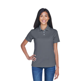 Ultraclub Women's Cool and Dry Sport Polo 8445L-CHARCOAL-M 1.0 Each-MDL-8445LCHARM