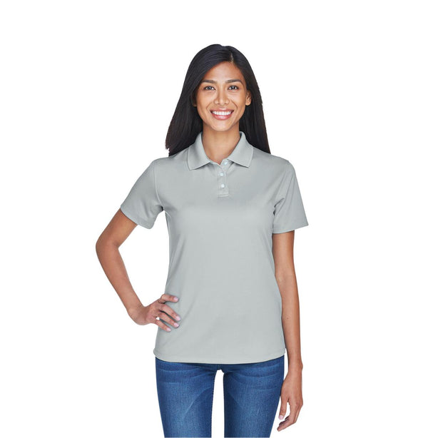 Ultraclub Women's Cool and Dry Sport Polo 8445LSILVER-L 1.0 Each-MDL-8445LGREYL