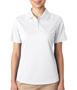 Ultraclub Women's Cool and Dry Sport Polo 59215548 1.0 Each-MDL-8445LWHITEL