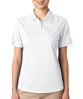 Ultraclub Women's Cool and Dry Sport Polo 59215548 1.0 Each-MDL-8445LWHITEL