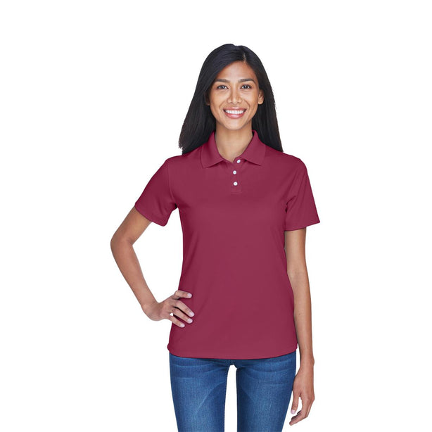 Ultraclub Women's Cool and Dry Sport Polo 8445L-MAROON-S 1.0 Each-MDL-8445LWINES