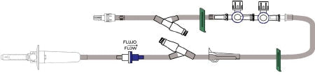 ICU Medical Primary IV Administration Set Bravo24® Gravity 2 Ports 15 Drops / mL Drip Rate Without Filter 120 Inch Tubing - Case of 25 - SC9084-CS