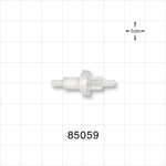 Check Valve, White Inlet, Clear Outlet - Fits 0.118 inch ID x 0.161 inch OD Tubing (3 mm x 4.09 mm); 0.087 psi CP - 85059