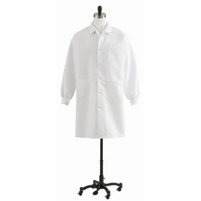 Unisex Knee-Length Lab Coat, White, Size XS, Medline Knit Cuff Knee Length - 87026QHWXS - 1 Each